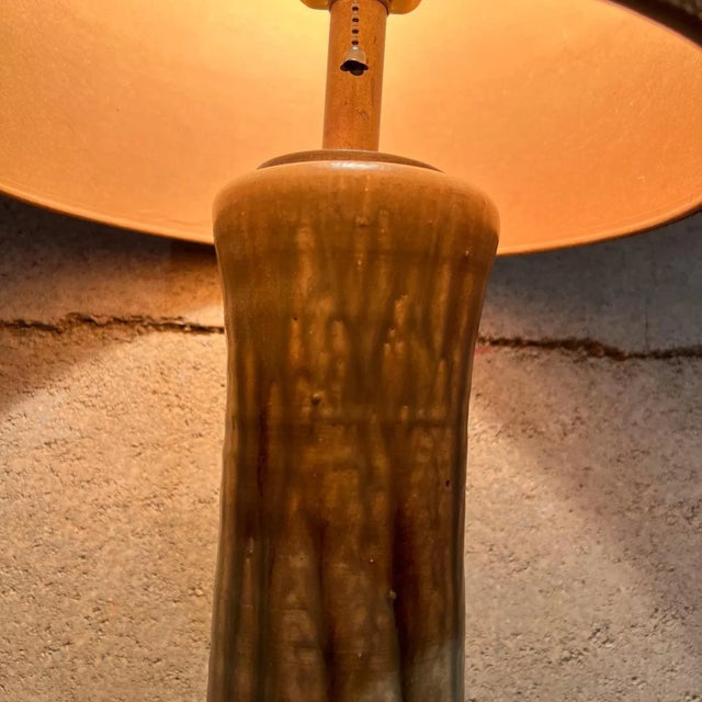 Art Nouveau Art Nouveau Vintage Ceramic Table Lamp For Sale - Image 3 of 12