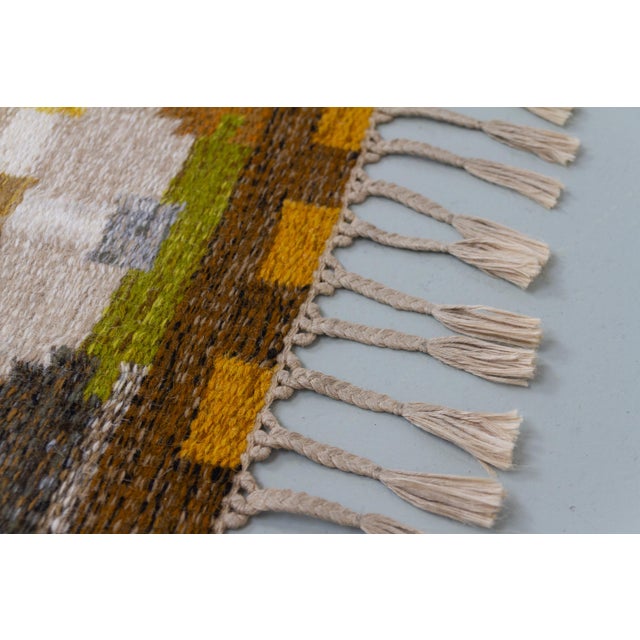 Vintage Swedish Röllakan Wool Rug by Ingegerd Silow for Axeco Svenska AB, 1950s For Sale - Image 15 of 18
