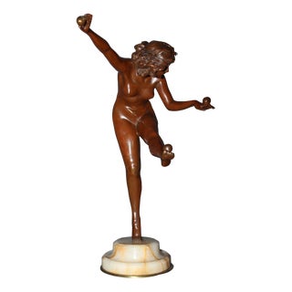 Claire Colinet, Juggling Woman, 1900, Bronze For Sale