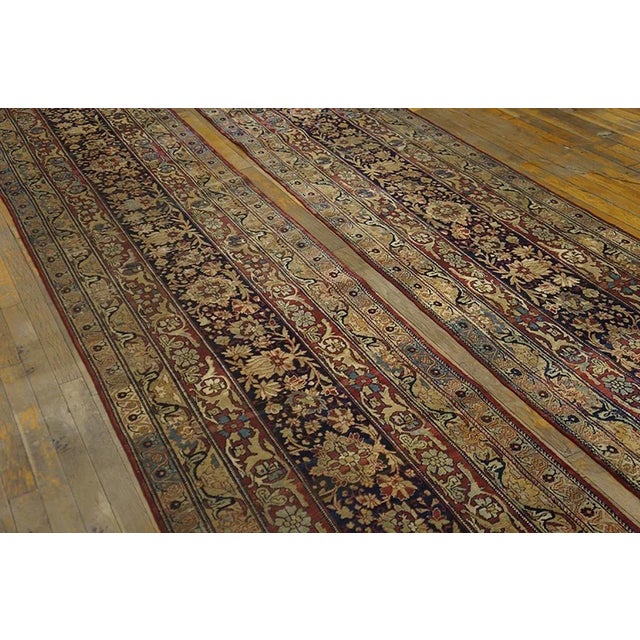 Textile 19th Century Pair of S.E. Persian Kirman Laver Runner Carpets ( 2'6" x 15'4" ) For Sale - Image 7 of 7