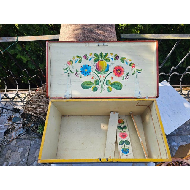 Brown Antique Scandinavian Chest, 1890s For Sale - Image 8 of 11