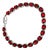 Sterling Silver 925 Natural Garnet Flexible Bracelet For Sale