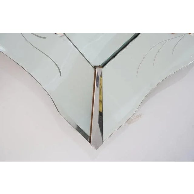 Metal 6'high Art Deco Wall Mirror Picture Frame Style For Sale - Image 7 of 12