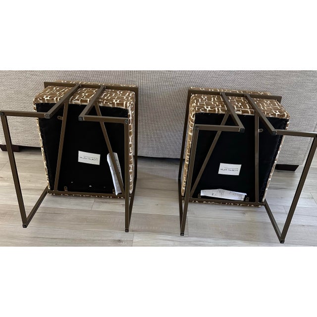 Miles Talbott Accent Chairs in Gold /Linen -Set For Sale - Image 12 of 12