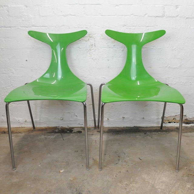 Green Delfy Chairs by Carollo for Kreaty, Set of 4 For Sale - Image 11 of 13