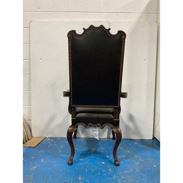 Brown Maitland-Smith Traditional Paisley Dark Wellington Cottage Arm Dining Chair For Sale - Image 8 of 8