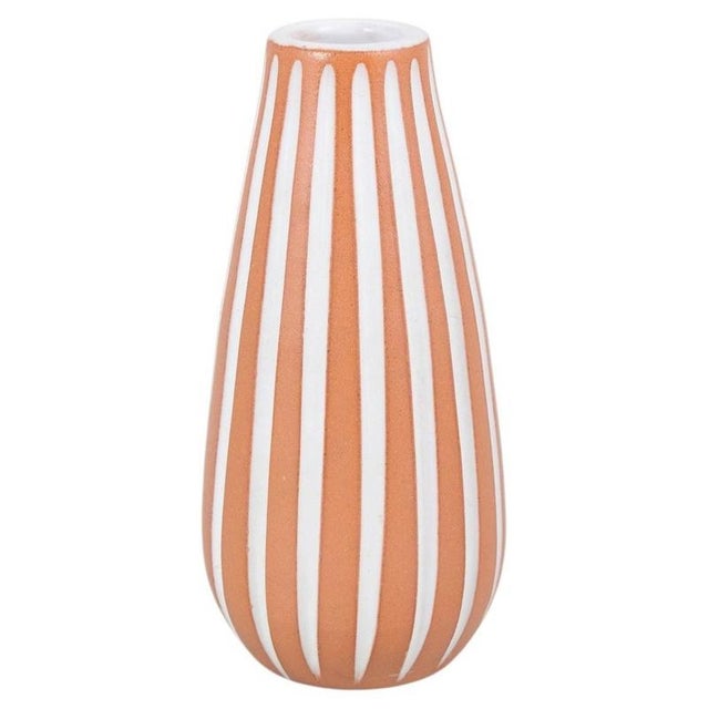 1960s Vase in Glazed Earthenware with Vertical Stripes by Ingrid Atterberg for Upsala-Ekeby, 1960s For Sale - Image 5 of 5