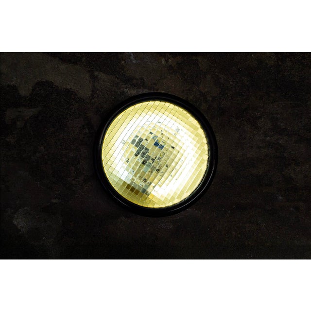 Rare ceiling light with a metal frame, prismatic glass shade, and rubber frame. Manufacturer: Stilnovo 1970s This piece...