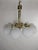 1970s Chandelier with 10 Milky White Glass Balls and Brass Fitting from Kaiser-Leuchten, 1970s For Sale - Image 5 of 12