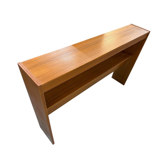 Vintage Danish Modern Queen Size Teak Headboard For Sale - Image 4 of 6