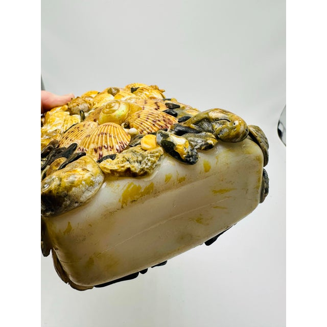 1960s Vintage Hand Crafted Shell Vase For Sale - Image 5 of 7