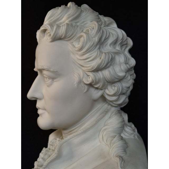 Rare Large Antique Parian Johanne Wolfgang Von Goethe R & L Portrait Bisque Bust For Sale - Image 9 of 17