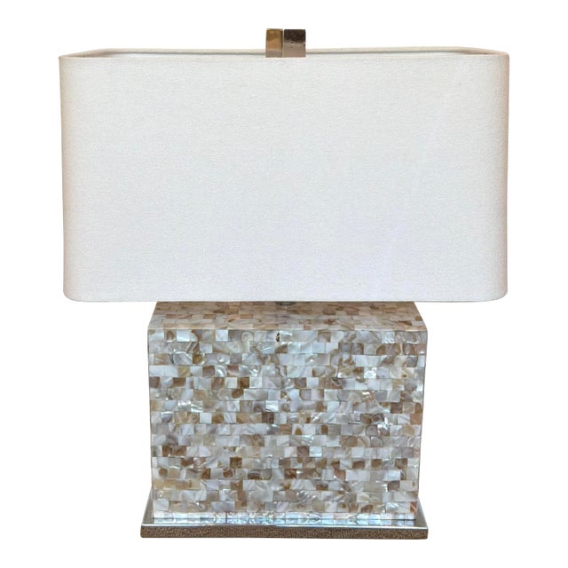 Mother of Pearl Mosaic Lamp For Sale