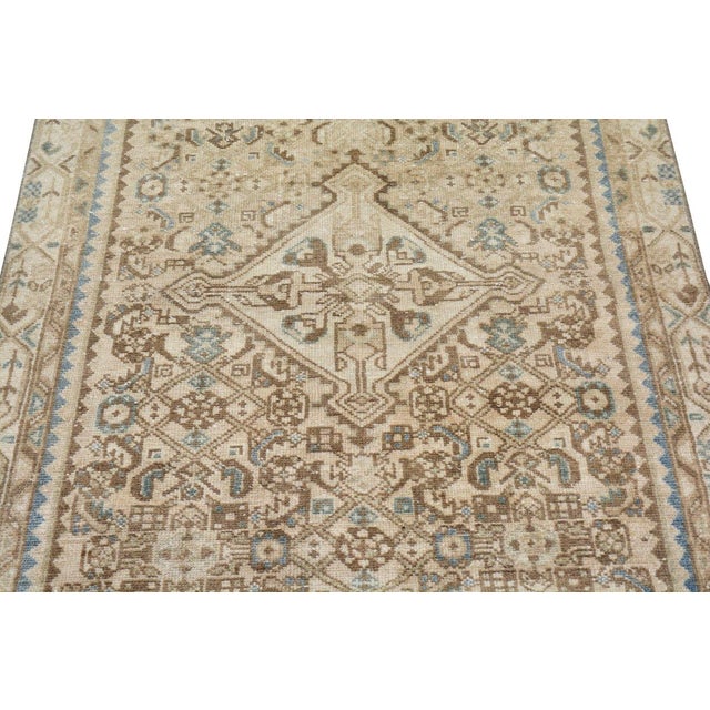 1950s Vintage Turkish Hand Knotted Wool Rug, 3'2''x9'9'' For Sale - Image 5 of 5