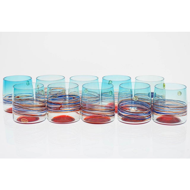 1960s Young Collection Tumblers from Cenedese Murano, 1960s, Set of 10 For Sale - Image 5 of 18