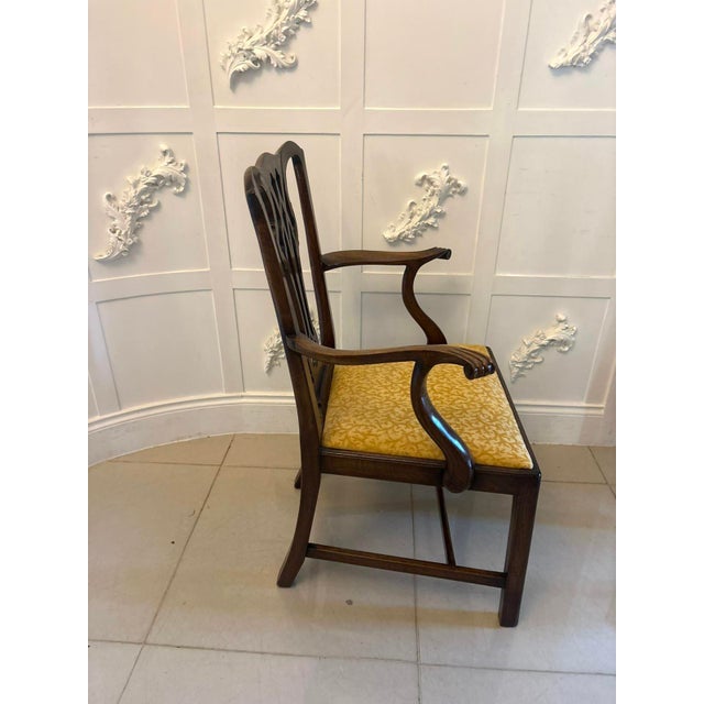 Antique English Victorian Mahogany Carver Dining Chairs, 1880s, Set of 8 For Sale - Image 10 of 18