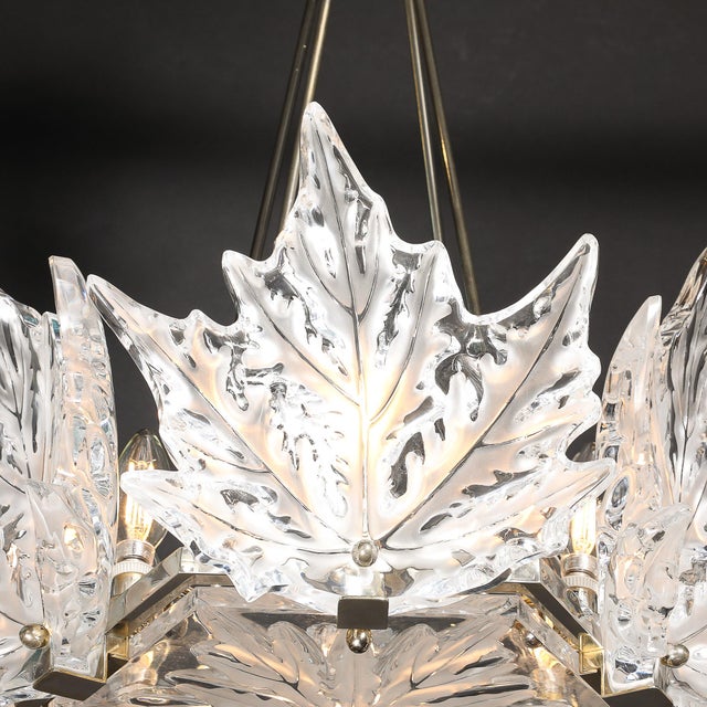 Mid-Century "Champs Élysées" Frosted Crystal Chandelier Signed René Lalique For Sale - Image 18 of 18