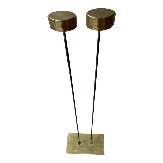 Modern Double Rod Bronze Sonambient Sculpture by Val Bertoia For Sale