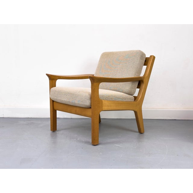 Set of Danish Lounge Chair and Ottoman in Oak by Juul Kristensen, 1970s For Sale - Image 12 of 18