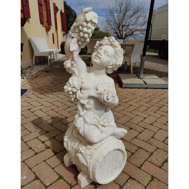 White Unknown, Bacchus, Early 20th Century, Carrara Marble For Sale - Image 8 of 11