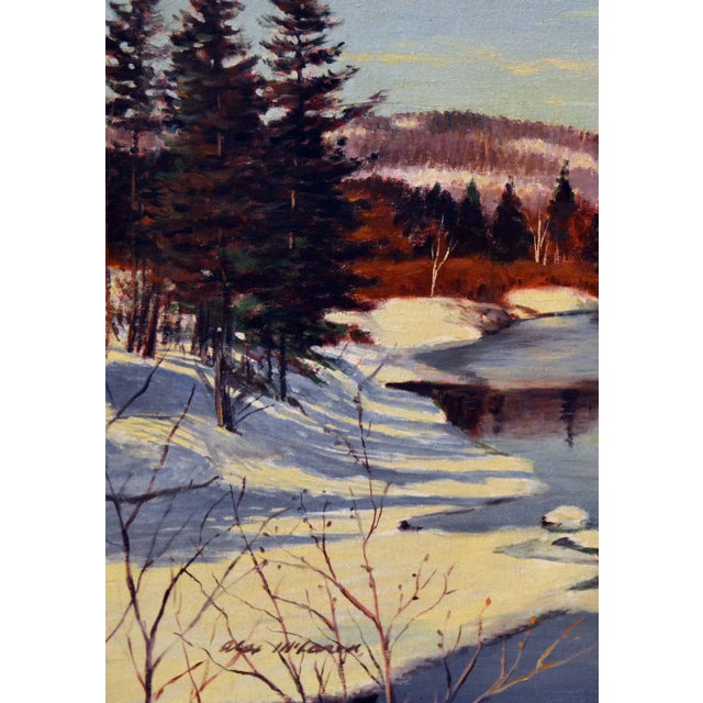 Mid Century Winter River Landscape by Alex McLaren For Sale - Image 4 of 6