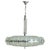 Italian Glass + Chrome Chandelier in the Manner of Fontana Arte, 1960s For Sale