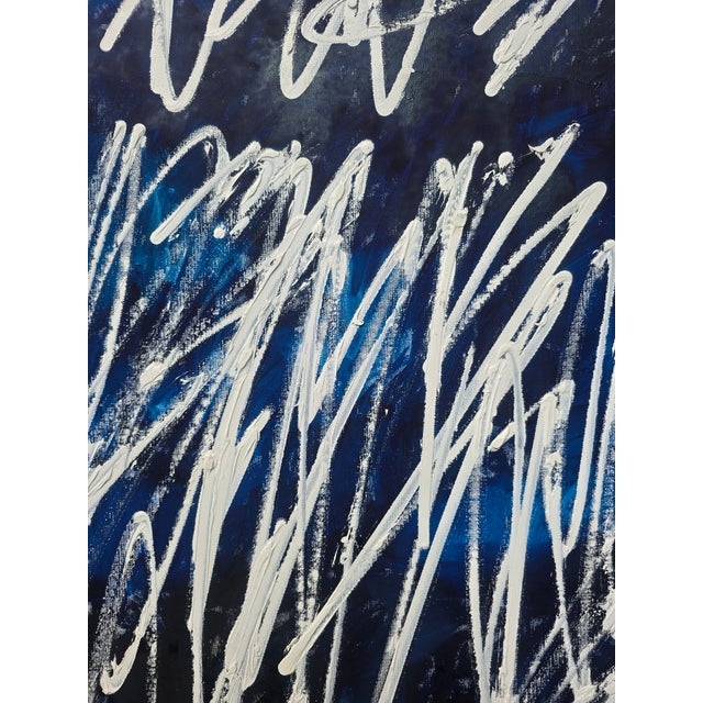 Paper Writings No. 6 — Abstract Original Oil Painting Inspired by Cy Twombly For Sale - Image 7 of 8