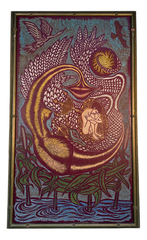 Leda and the Swan Relief Block by Kurt Bingler, 1978