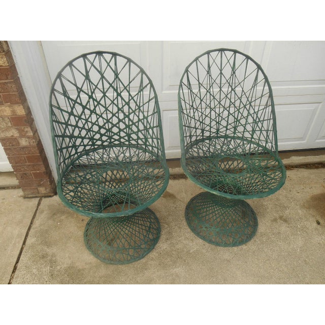 Vintage Spun Fiberglass Patio Chairs A Pair Chairish