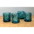 Vintage Blue Embossed Glass Shot Glasses - Set of 4 For Sale - Image 4 of 12