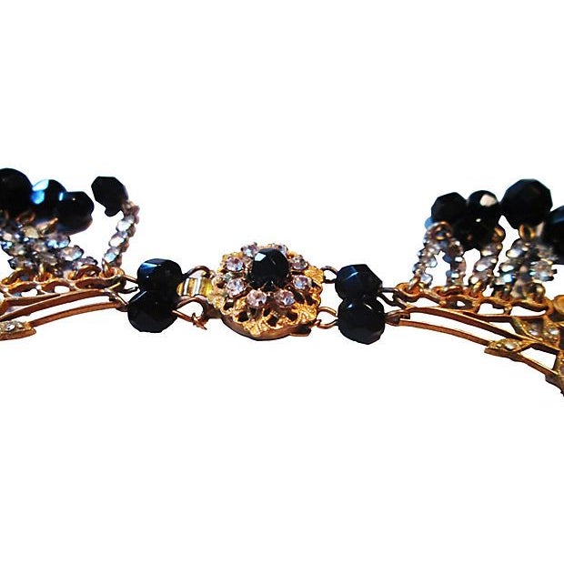 1960s Miriam Haskell Filigree Panels Statement Collar For Sale - Image 5 of 7