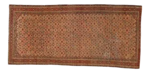 1900's Antique Persian Ferahan Gallery Rug, 7'2" X 15'2"