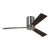 Visual Comfort Fan Rozzen Hugger 44" Ceiling Fan in Brushed Steel and Walnut For Sale