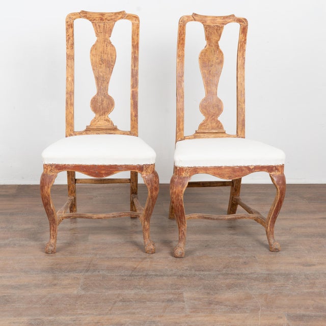 Currently have simple muslin upholstery that has been tacked & stapled in place, making them ready for reupholstery. Old...