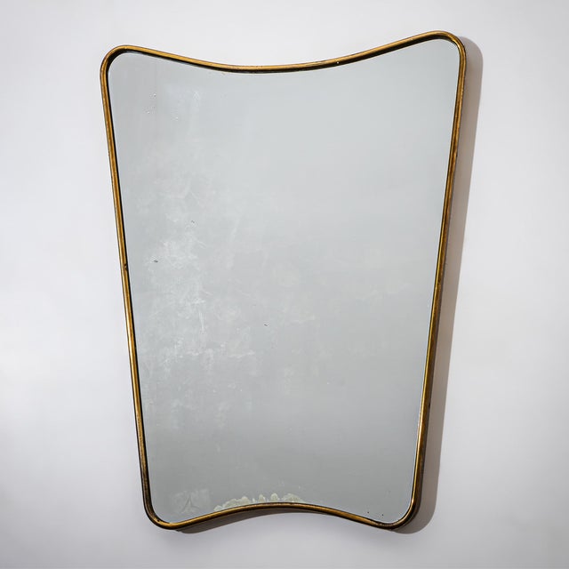 Mid-Century Modern Wall Mirror in the Style of Gio Ponti, Italy, 1950s For Sale - Image 3 of 7
