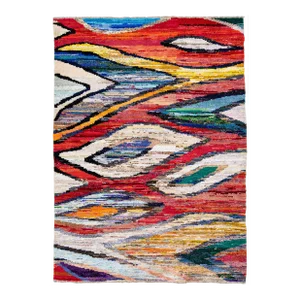 Multicolor Modern Turkish Handmade Wool Rug With Abstract Design