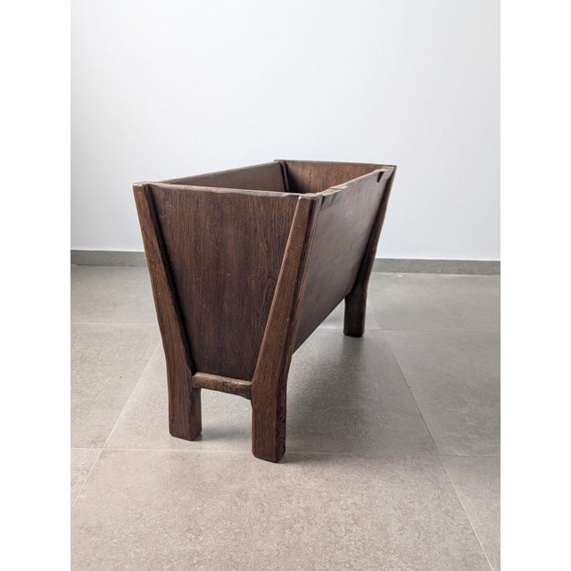 Rustic Wabi-Sabi Wooden Planter, Aarhus, Denmark, 1940s For Sale - Image 3 of 18