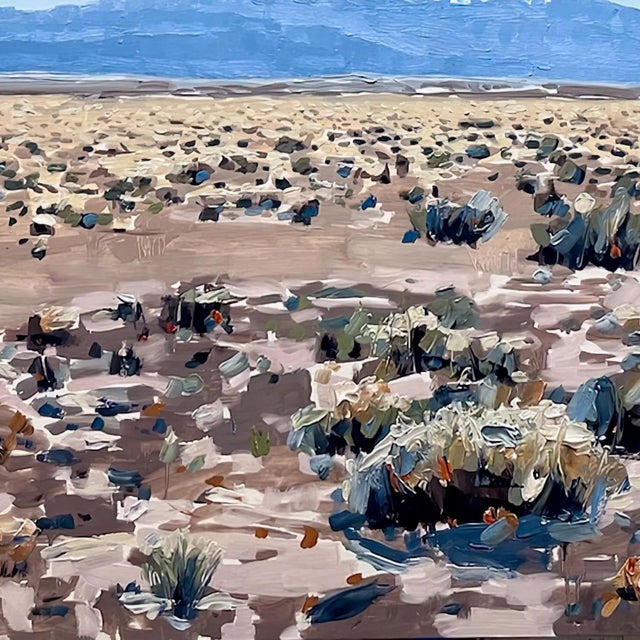 Chico Basin, San Luis Valley, Colorado by David Shingler | Oil on Board Landscape of a desert valley. For Sale - Image 4 of 5