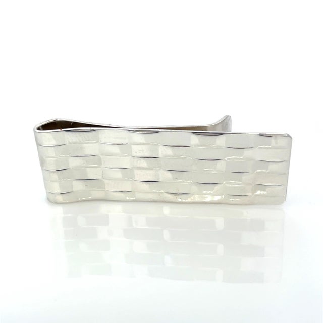 1990s Tiffany & Co Estate Weave Money Clip Sterling Silver 16.6 Grams For Sale In New York - Image 6 of 12