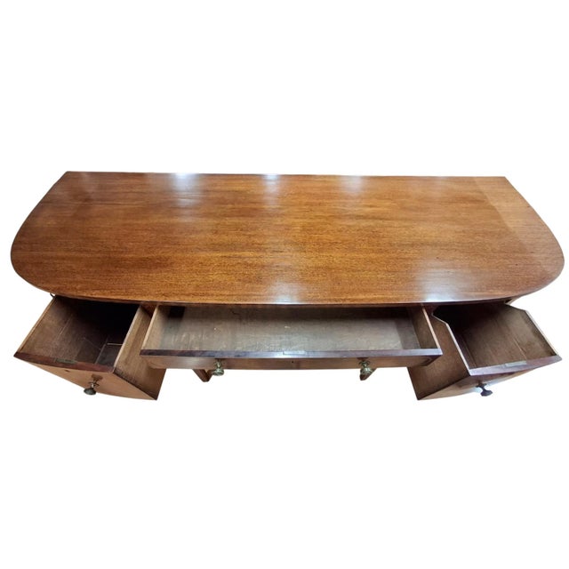 George III Inlaid Mahogany Demilune Sideboard For Sale - Image 10 of 12