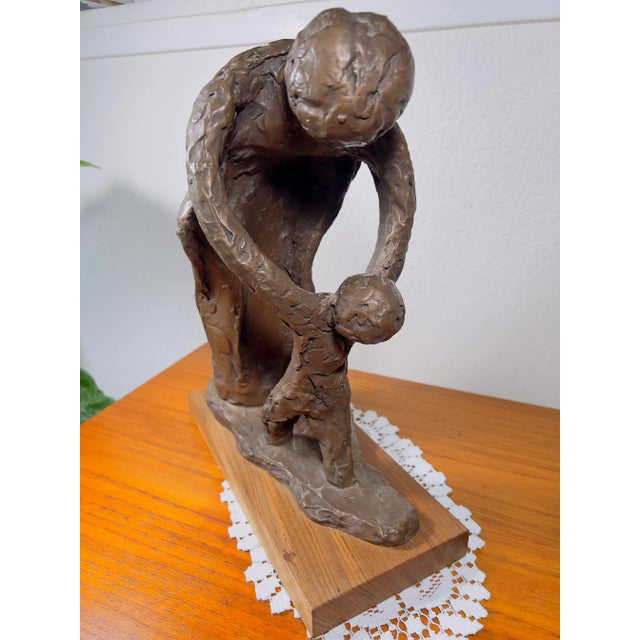 “Adult and Child” Modern Abstract Figurative Sculpture by Peter Lipman-Wulf 1965 For Sale - Image 10 of 12