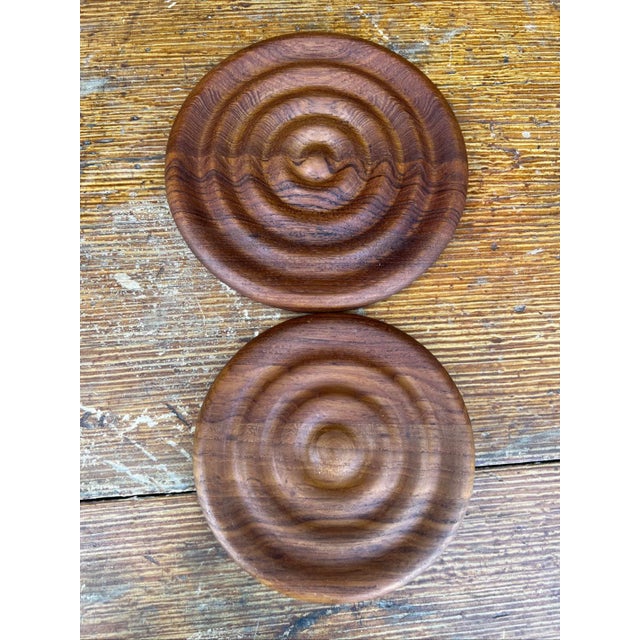 Circa 1960s Vintage Dansk Teak Round Wooden Trivets, Jens Quistgaard - 2 Pieces For Sale - Image 11 of 11