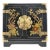 Late 20th Century Hand Painted Black Lacquer Chinoiserie Cabinet For Sale
