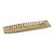 Nova 12.25" Braided Rectangular Glass Plates, Set of 6, Gold For Sale
