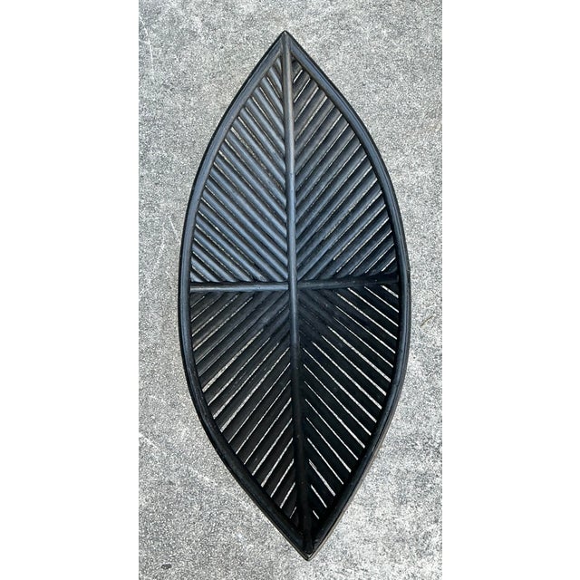 Vintage Rattan Leaf Bowl For Sale In West Palm - Image 6 of 12