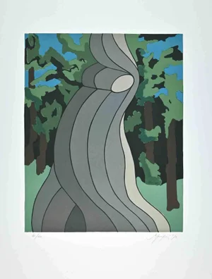 Amintore Fanfani, Abstract Composition, Original Screen Print, 1972