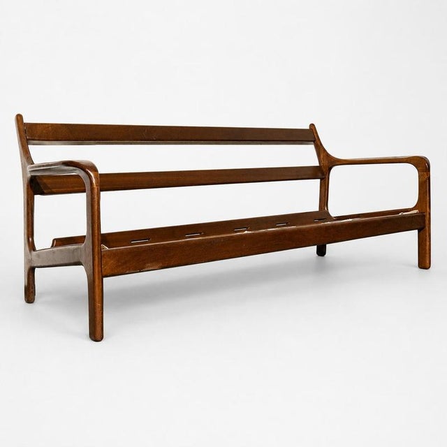 Vintage Three-Seater Sofa with Teak Frame, 1960s For Sale - Image 5 of 6