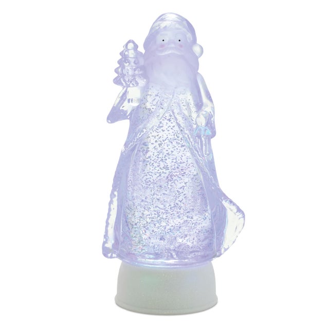 Add a touch of wintry elegance to your holiday decor with this LED Santa Snow Globe. Designed with a clear finish and...