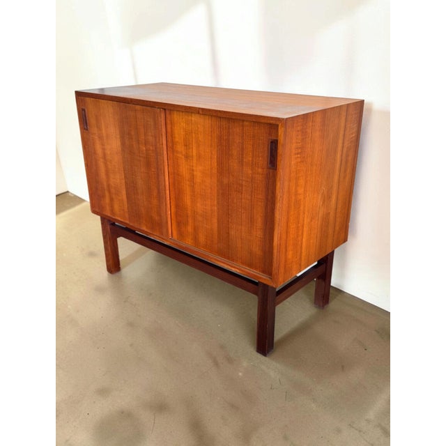 Vintage Danish Teak Sideboard with Sliding Doors, 1960s For Sale - Image 11 of 18