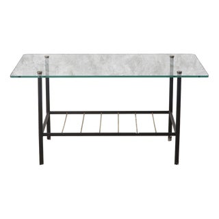 Mid-Century Coffee Table with Magazine Rack in the style of Pierre Guariche, France, 1950s For Sale
